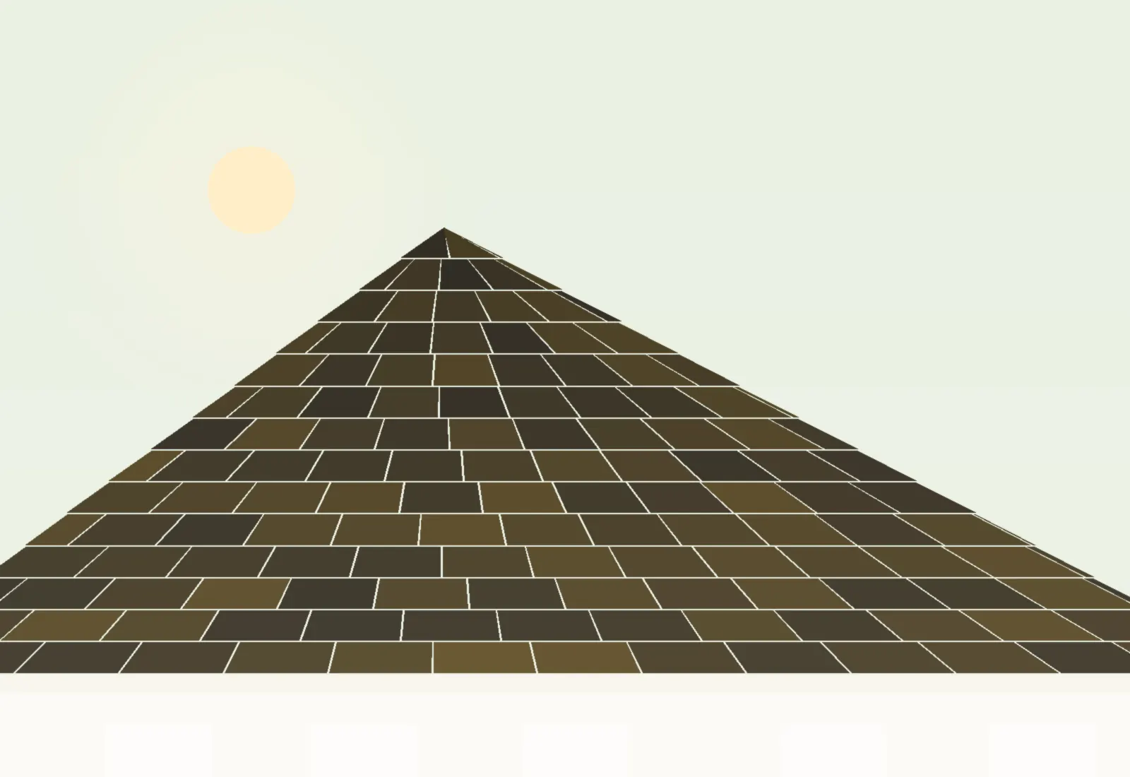 Close view of hexagonal asphalt shingles