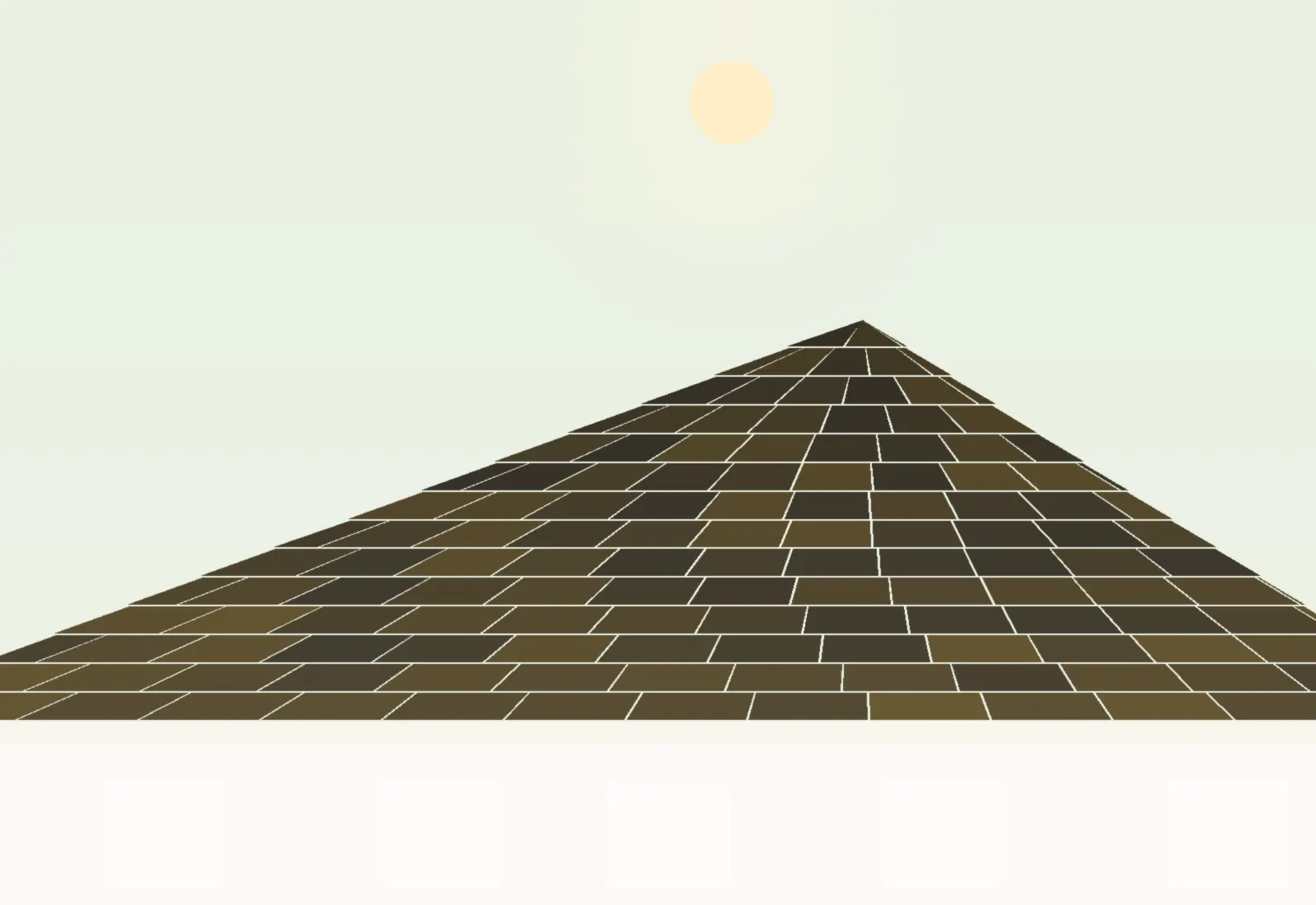 Row of houses with brown asphalt shingle roofs