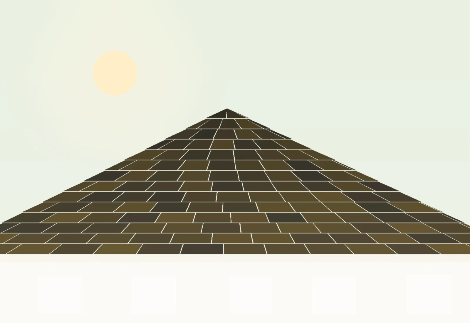 Pattern of brown asphalt shingles