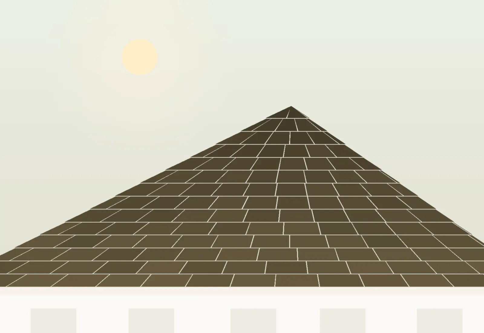 Brown roof tiles